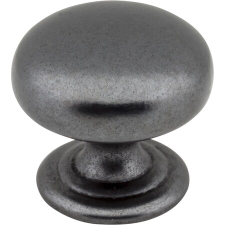 Elements 1-1/4" Diameter Gun Metal Florence Cabinet Mushroom Knob 2980DACM